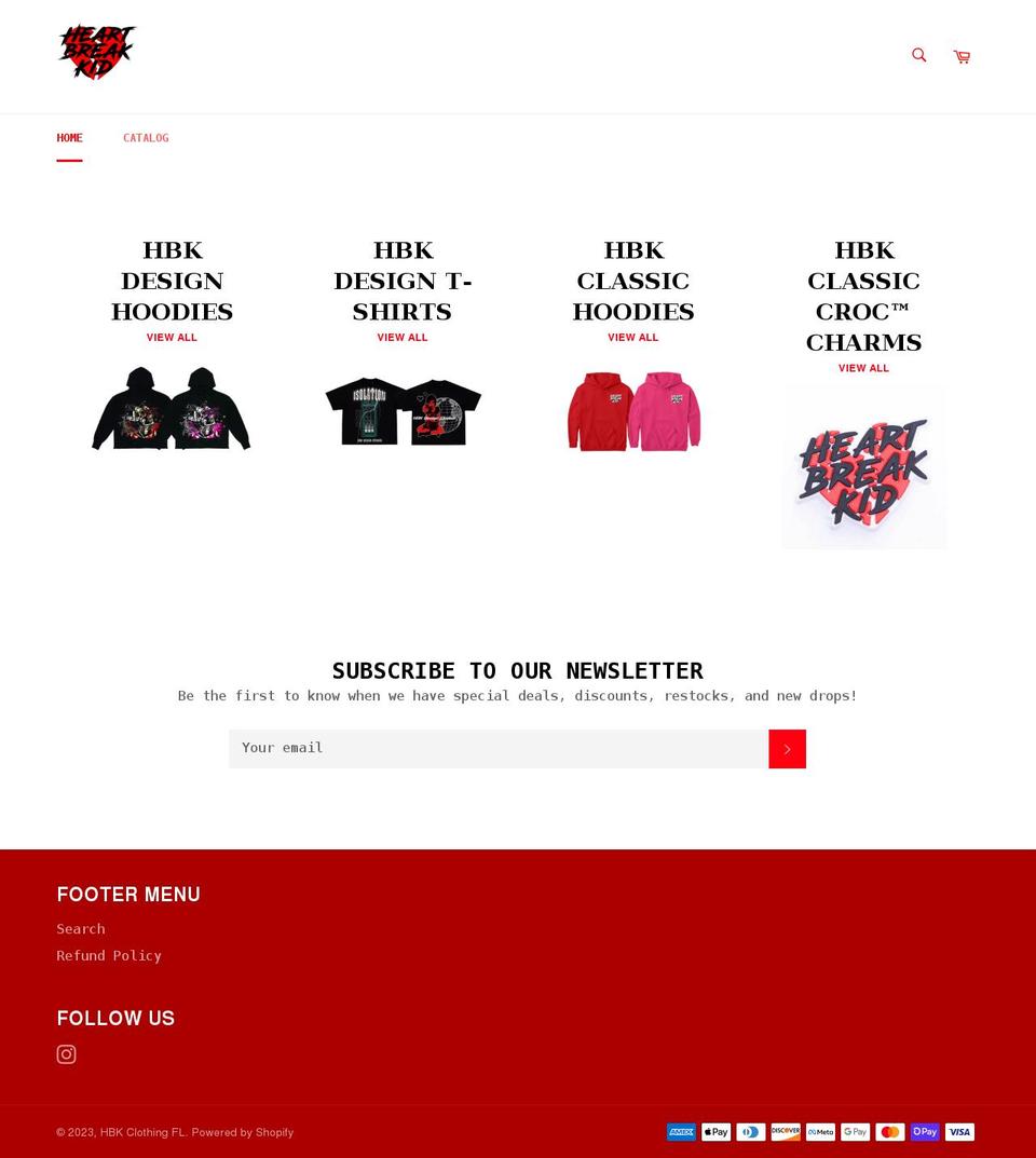 shophbk.com shopify website screenshot