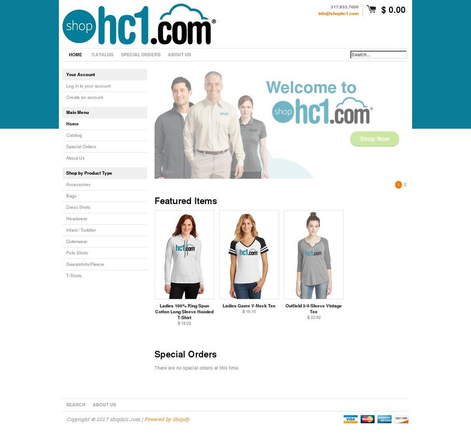 shophc1.com shopify website screenshot