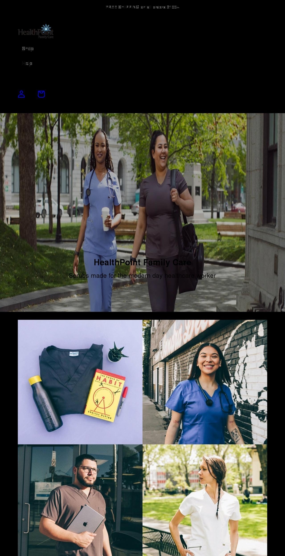 shophealthpointfc.com shopify website screenshot