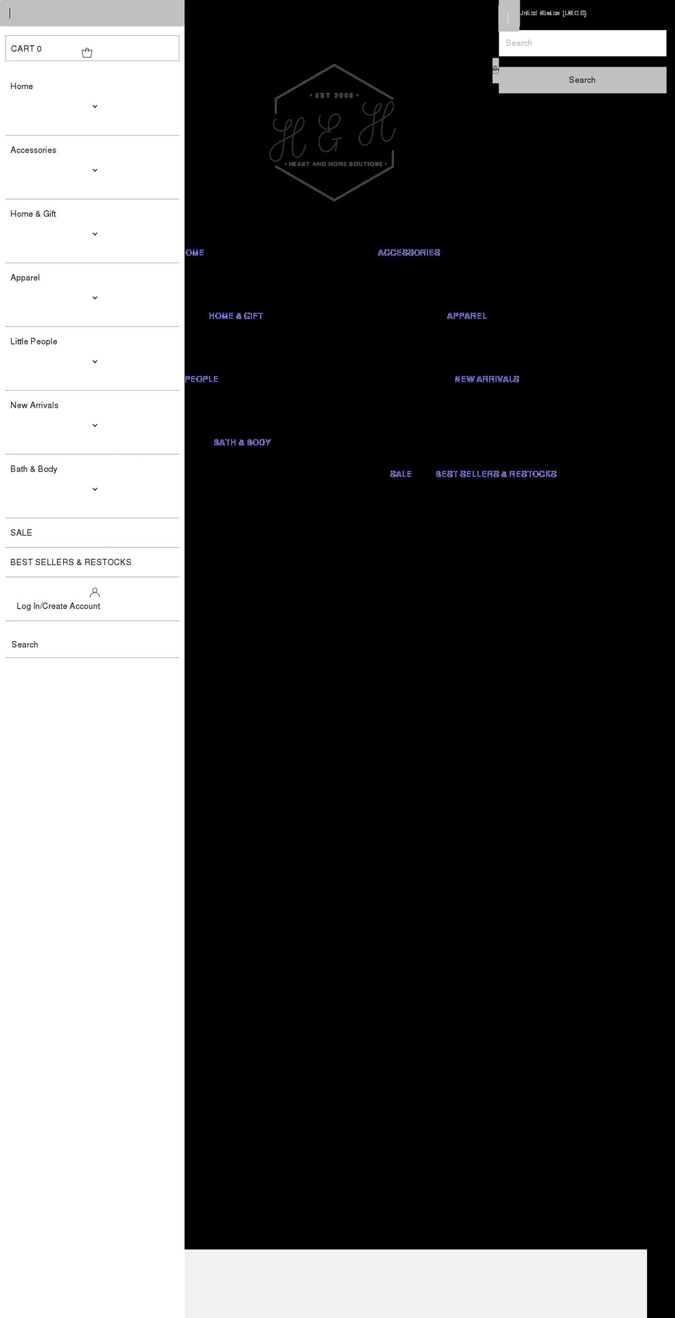 shopheartandhome.com shopify website screenshot