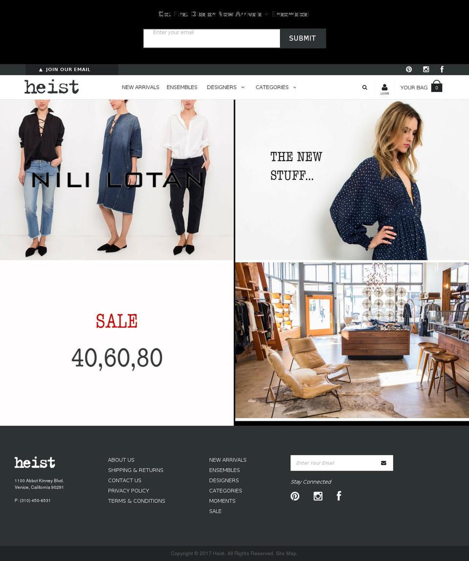 shopheist.com shopify website screenshot