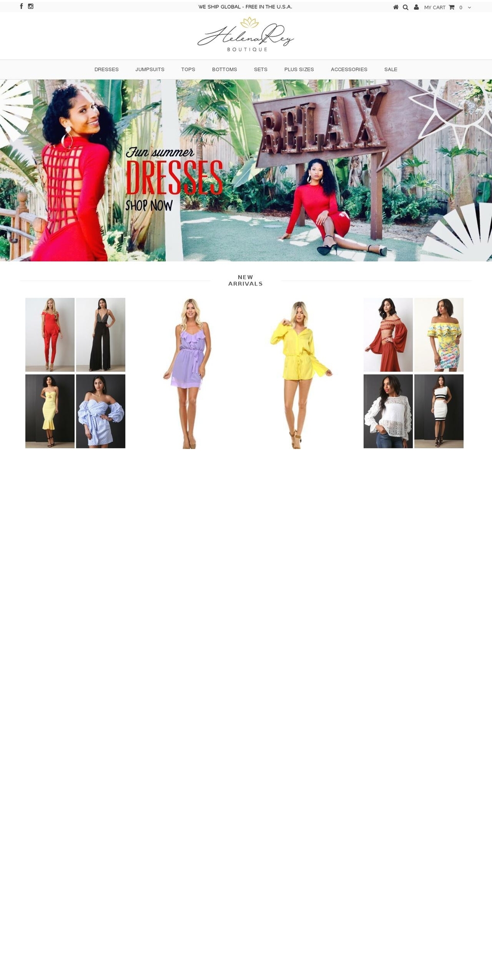 shophelenarey.com shopify website screenshot