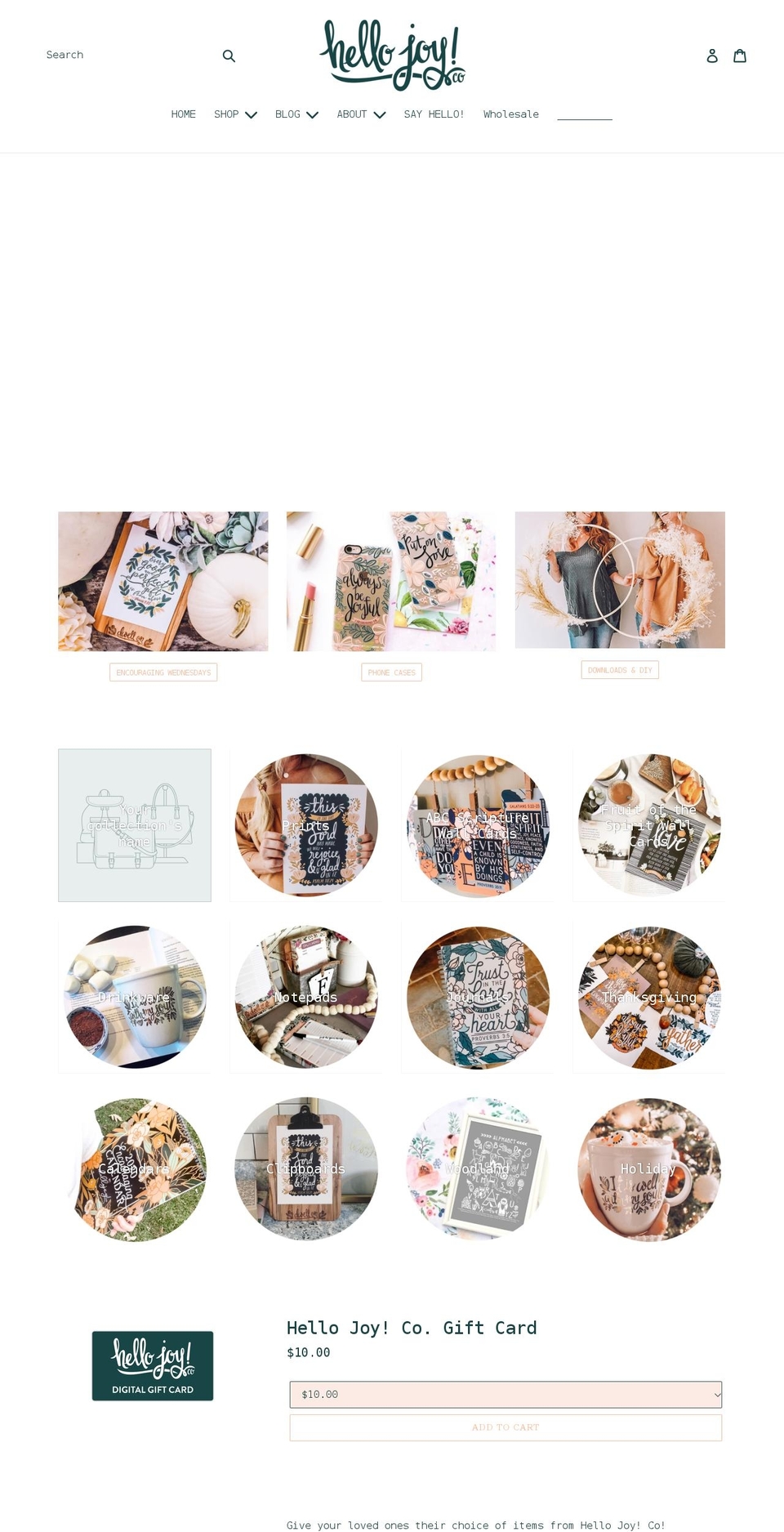 shophellojoyco.com shopify website screenshot