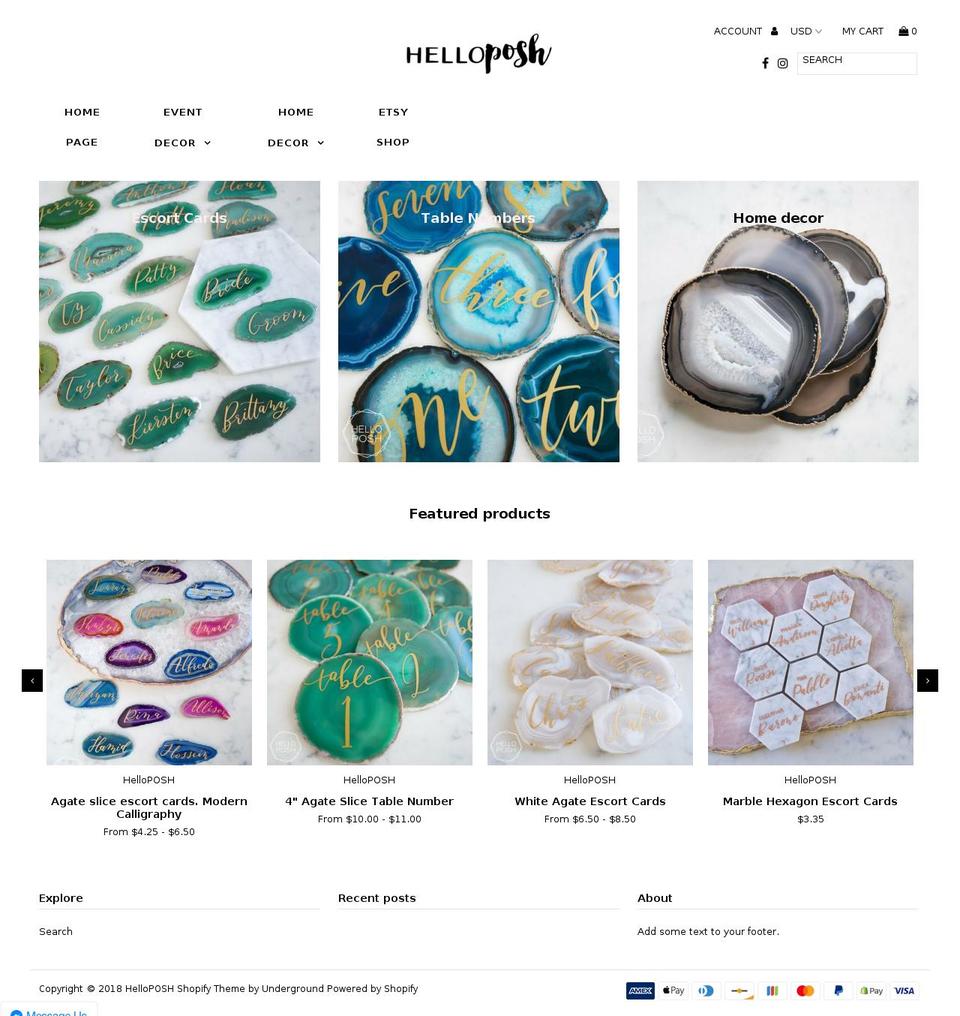shophelloposh.com — Shopify storefront screenshot