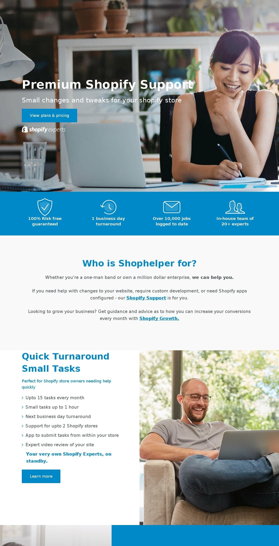 shophelper.io shopify website screenshot