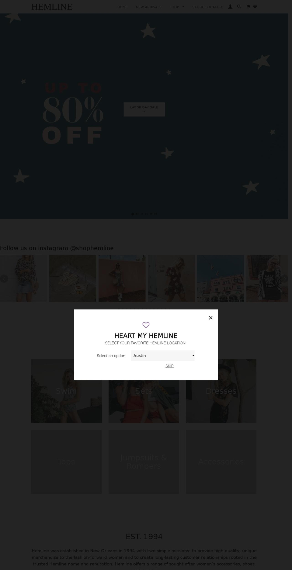 shophemline.com — Shopify storefront screenshot
