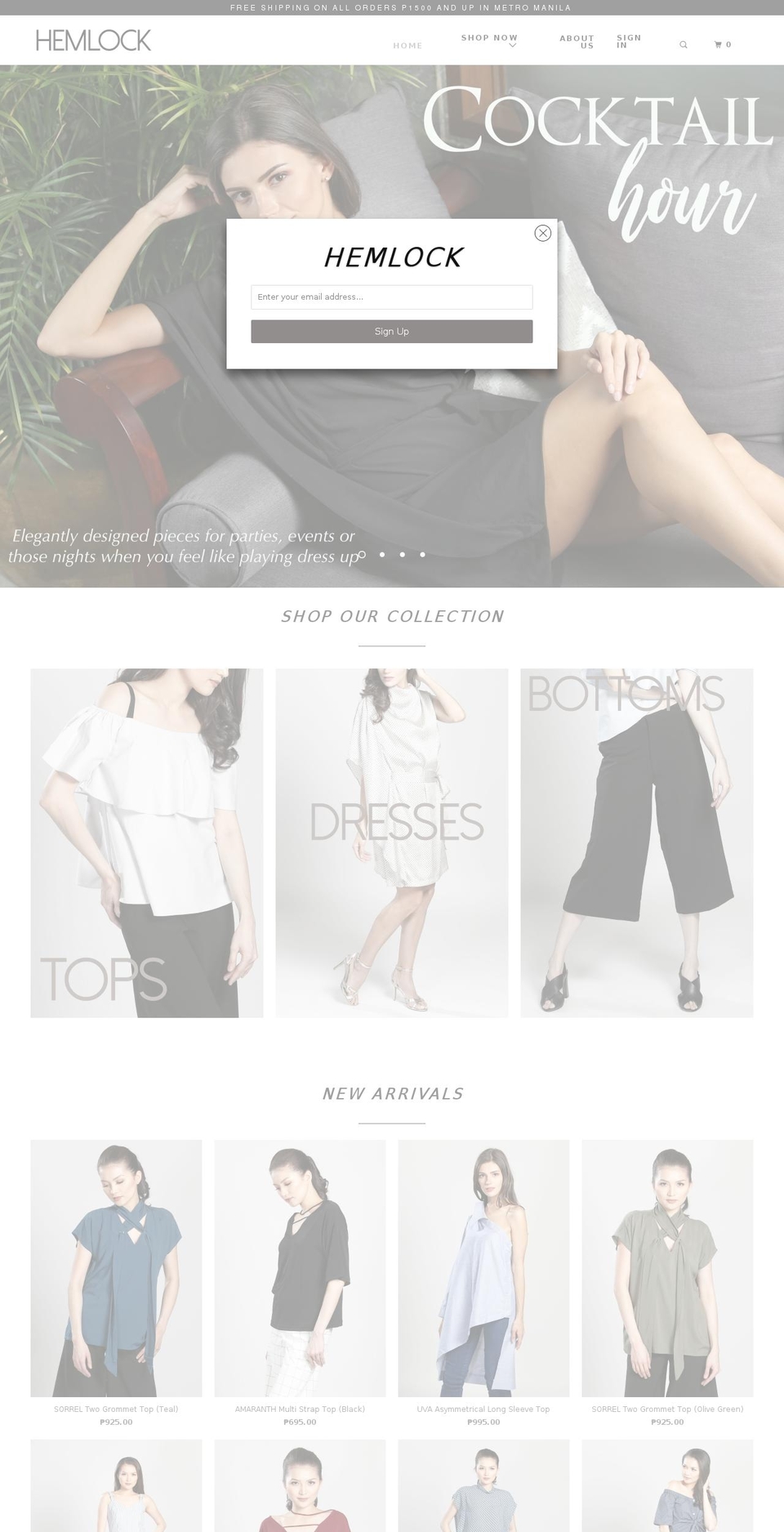shophemlock.com — Shopify storefront screenshot