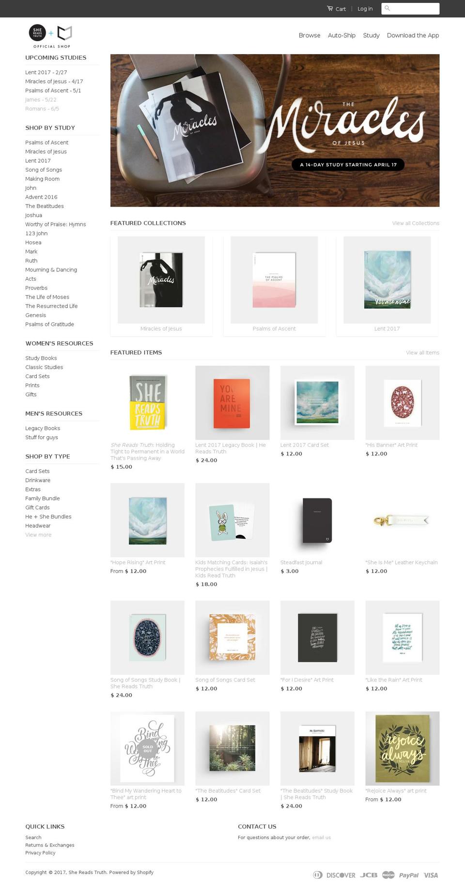 shophereadstruth.com shopify website screenshot
