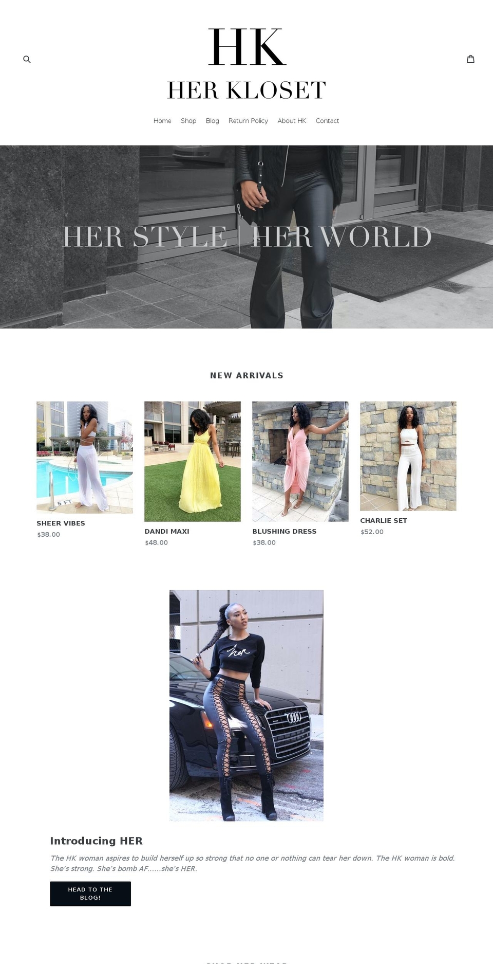 shopherkloset.com shopify website screenshot