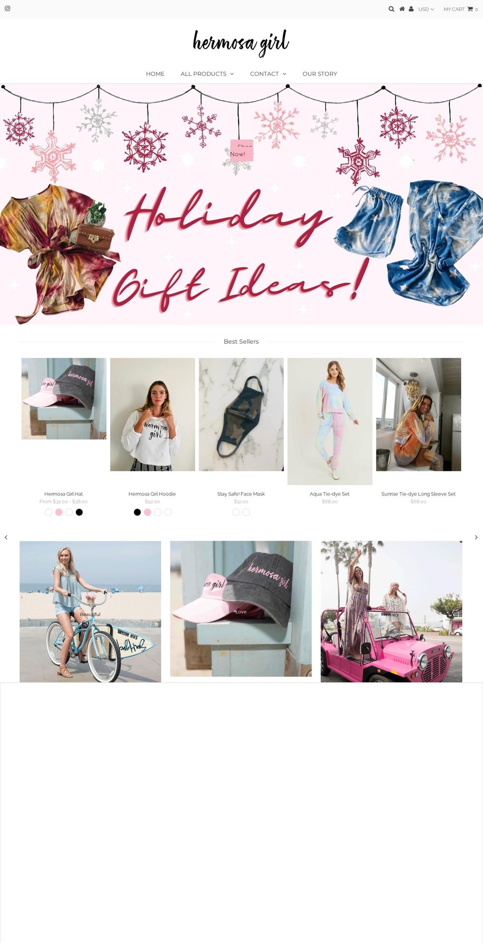 shophermosagirl.com shopify website screenshot