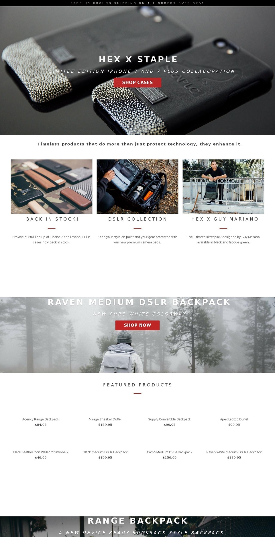 shophex.com shopify website screenshot
