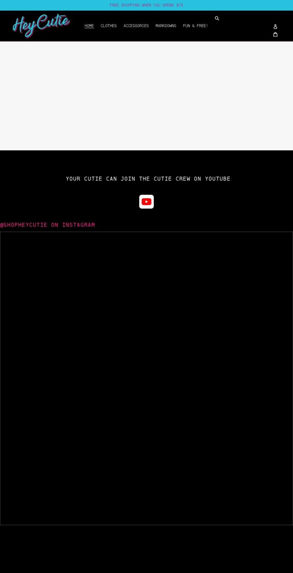 shopheycutie.com shopify website screenshot