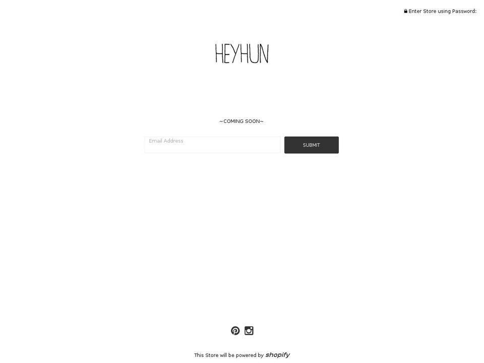 shopheyhun.com shopify website screenshot