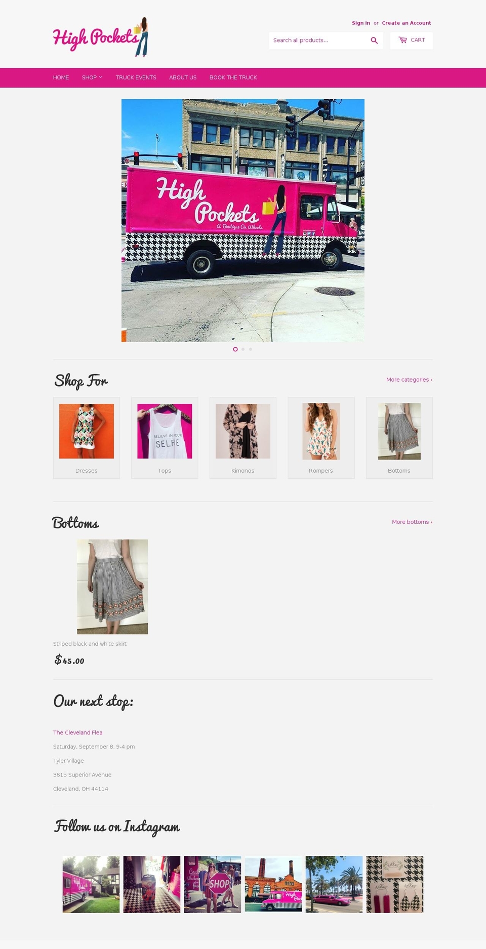 shophighpockets.com — Shopify storefront screenshot