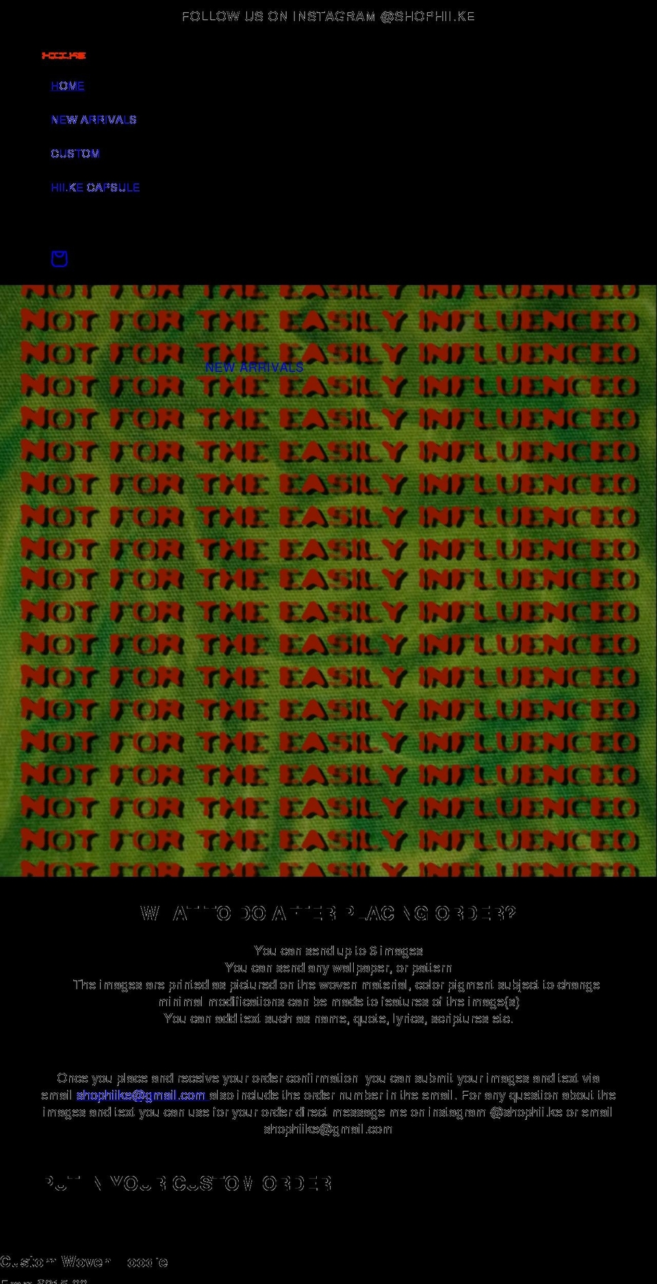 shophiike.com shopify website screenshot