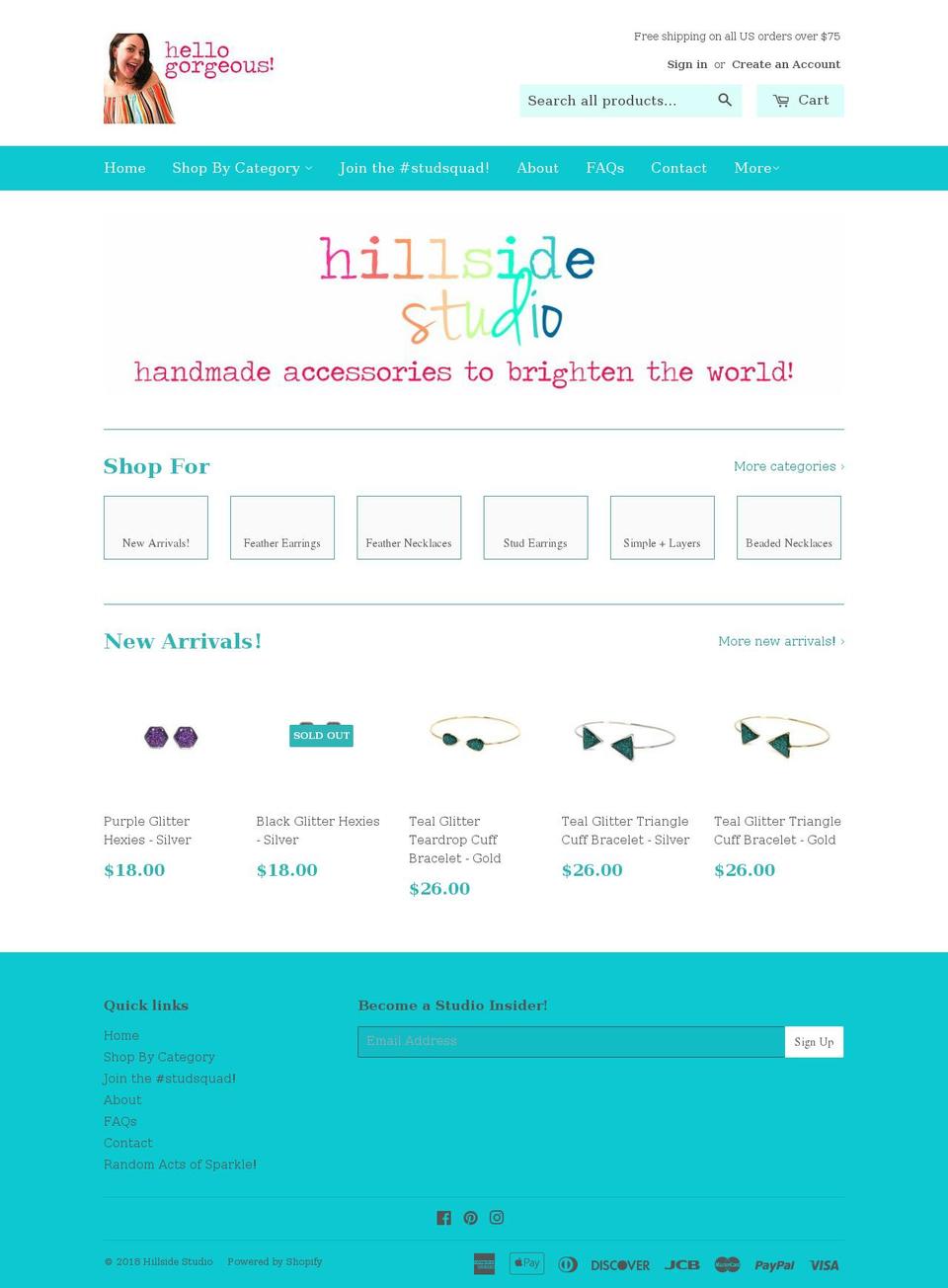 shophillsidestudio.com — Shopify storefront screenshot