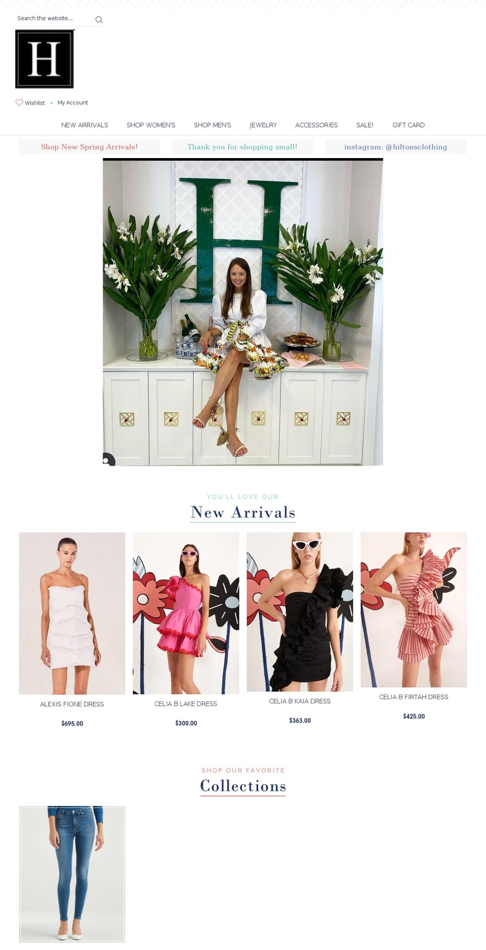 shophiltonsclothing.com shopify website screenshot