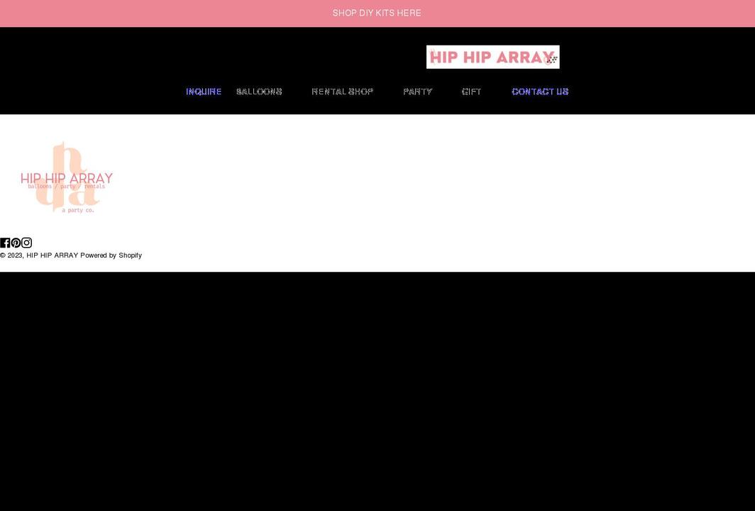 shophiphiparray.com shopify website screenshot