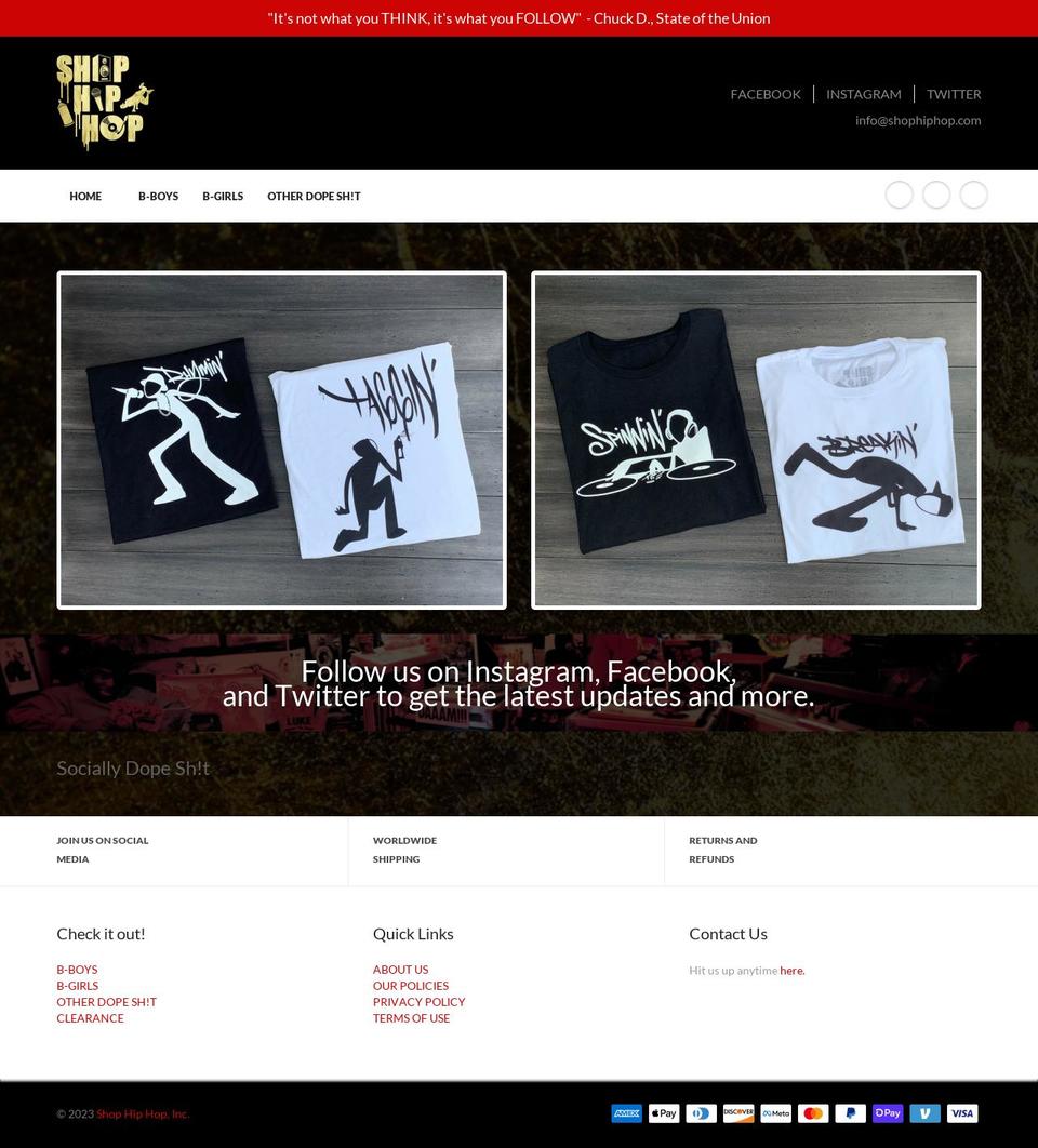 shophiphop.com shopify website screenshot