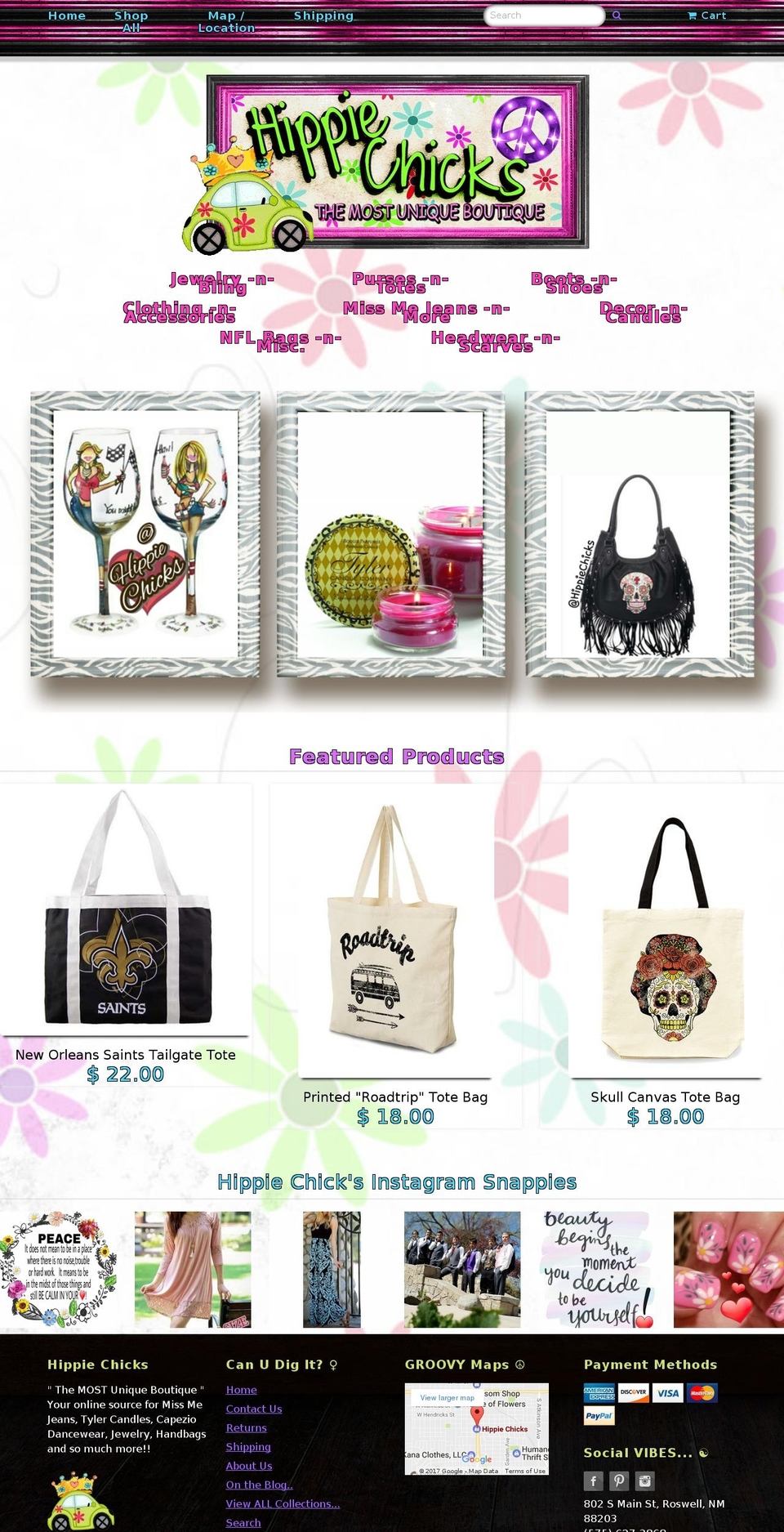 shophippiechicks.com shopify website screenshot