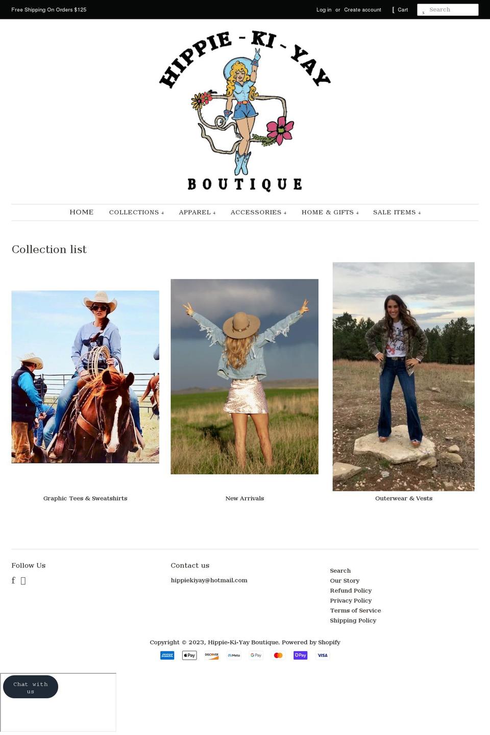 shophippiekiyay.com — Shopify storefront screenshot