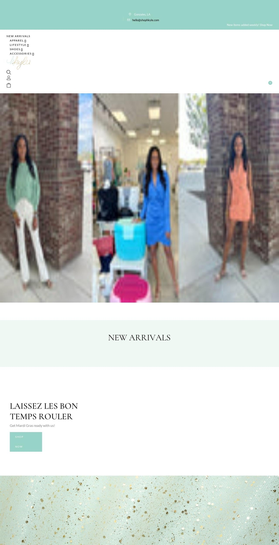 shophkyle.com shopify website screenshot