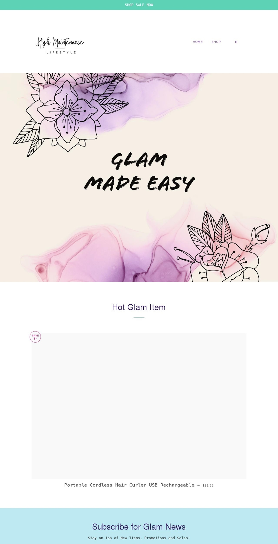 shophmls.com shopify website screenshot