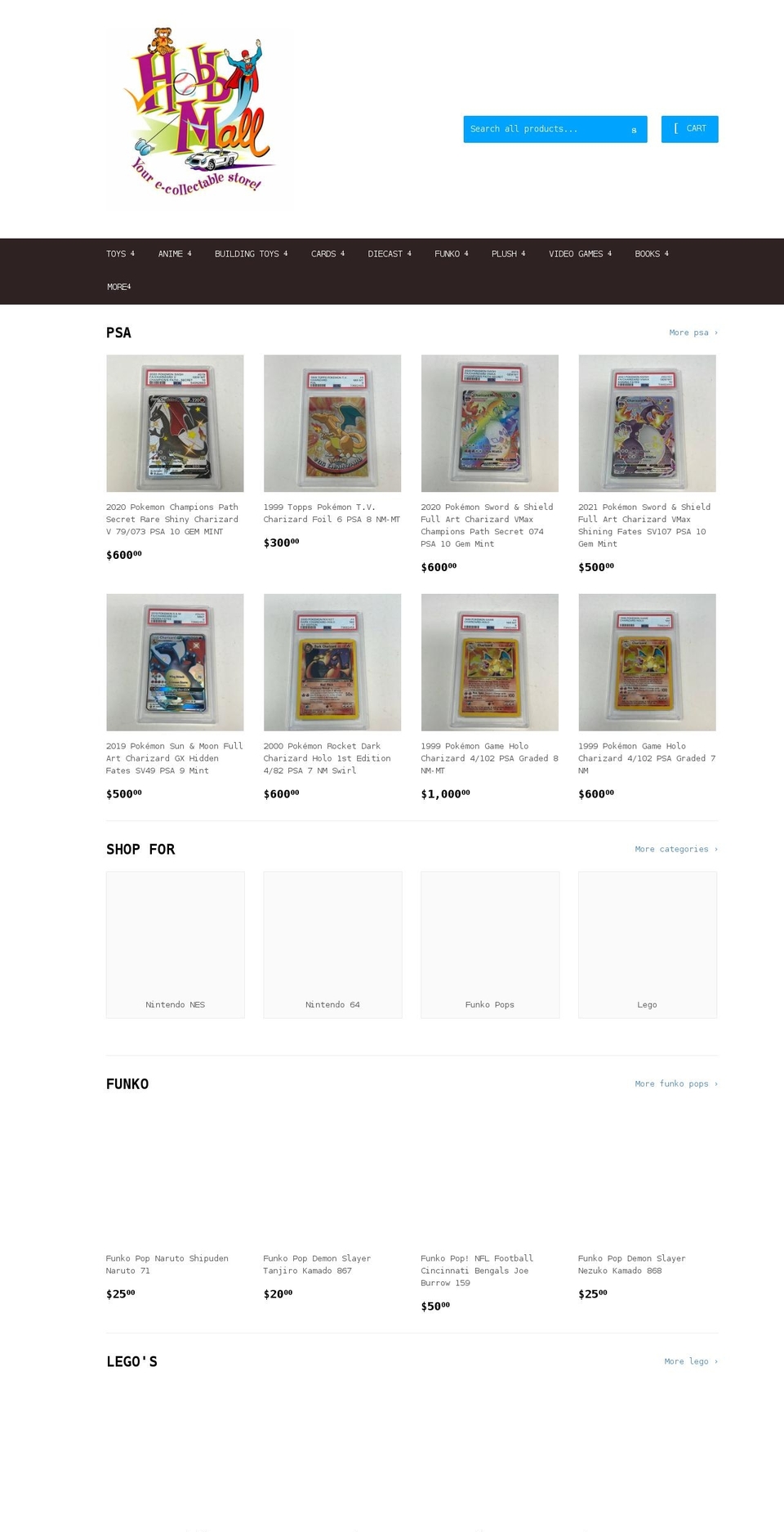 shophobbymall.com shopify website screenshot