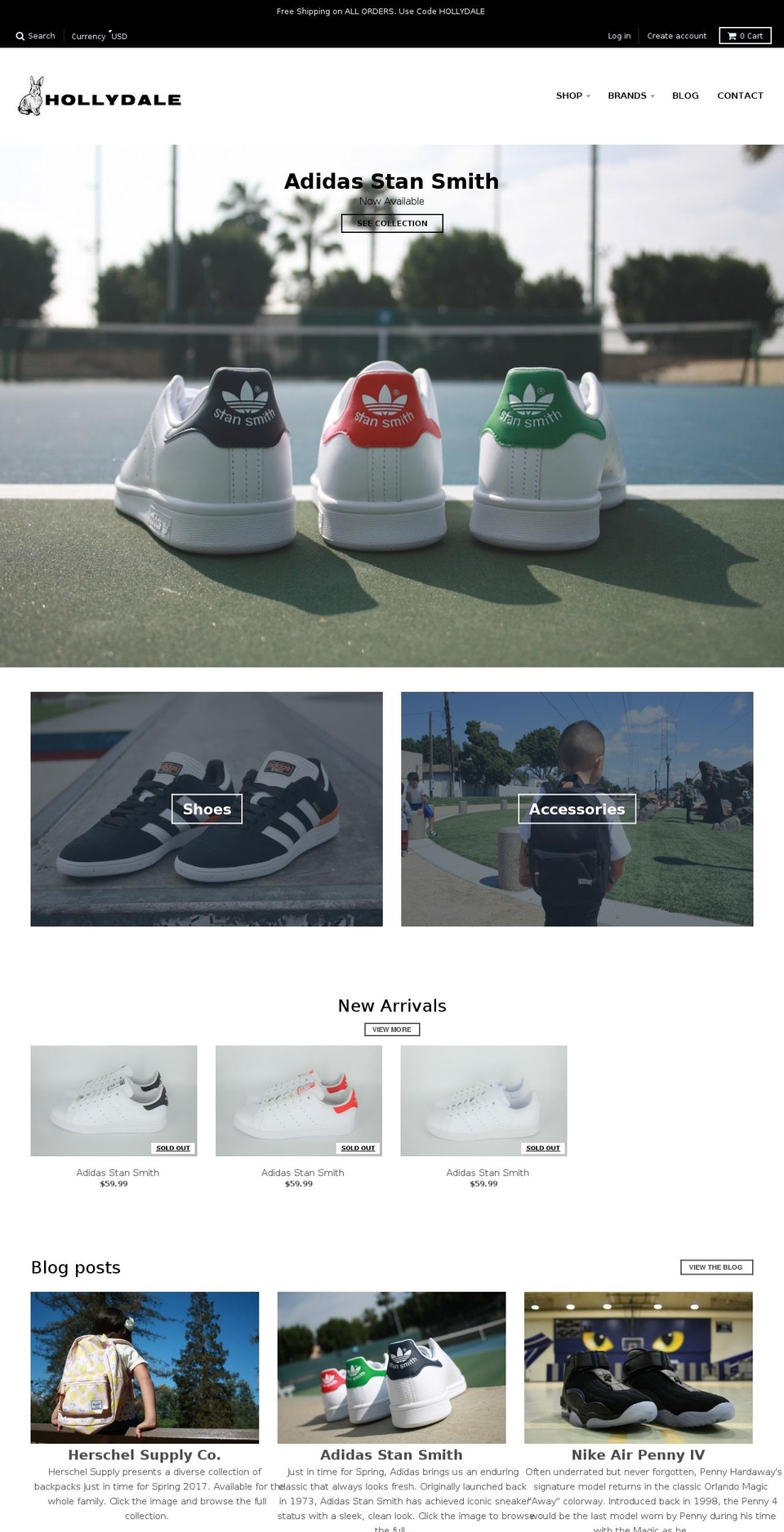 shophollydale.com — Shopify storefront screenshot