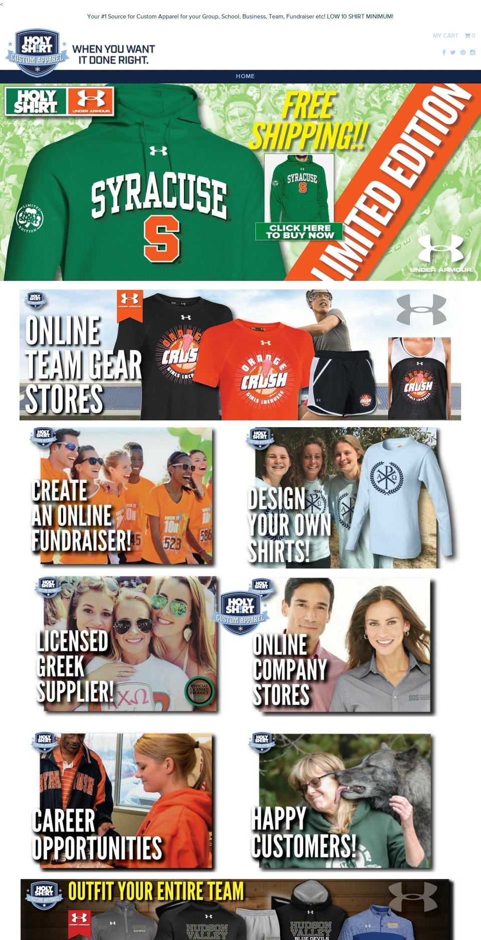 shopholyshirt.com — Shopify storefront screenshot