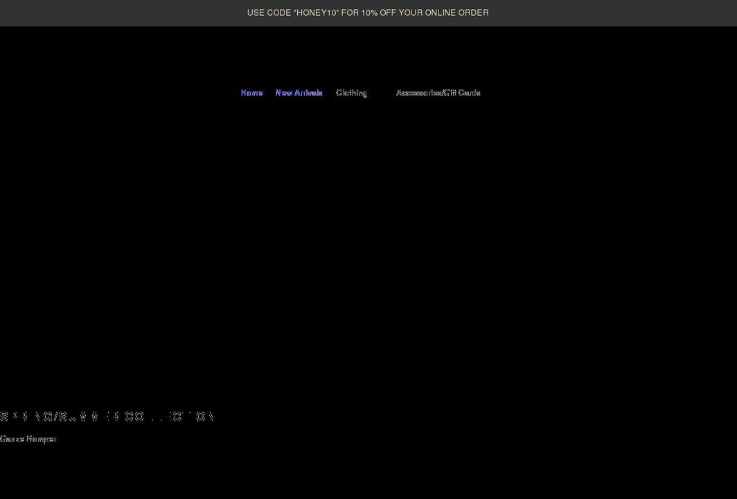 shophoneyandivy.com shopify website screenshot