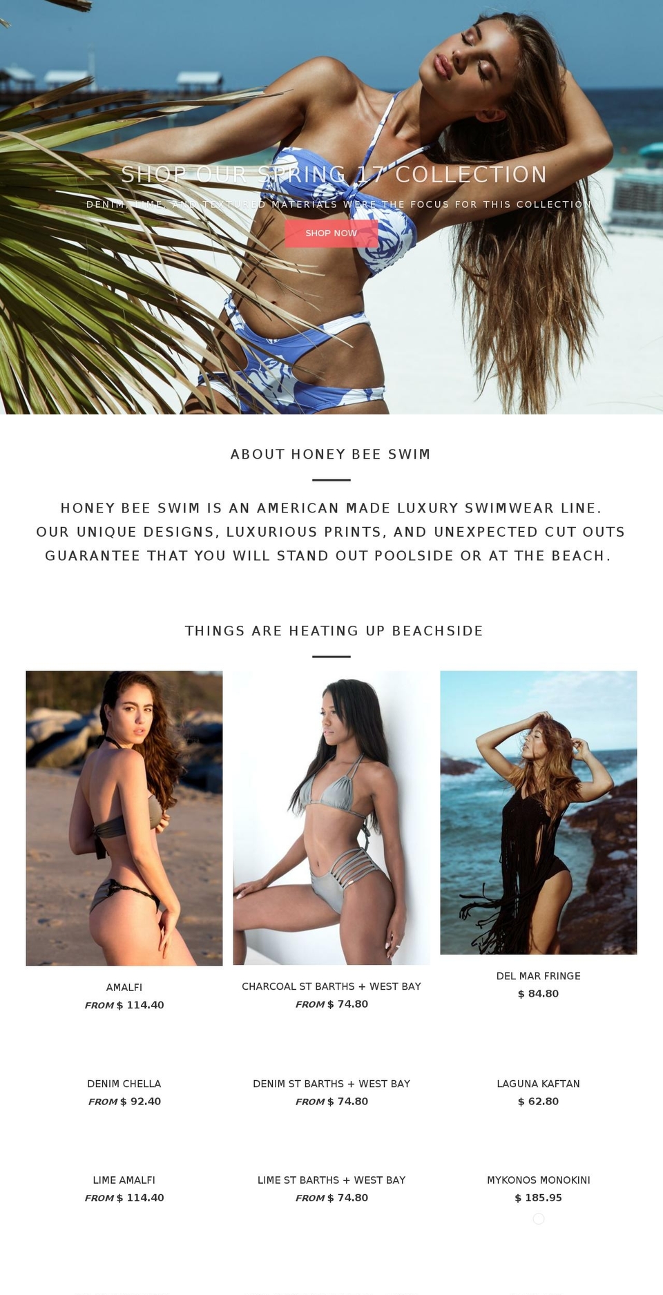 shophoneybee.com shopify website screenshot