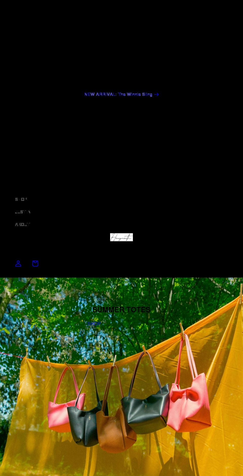 shophoneymouth.com shopify website screenshot