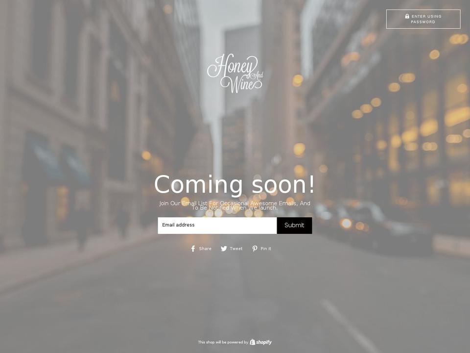 shophoneywine.com shopify website screenshot