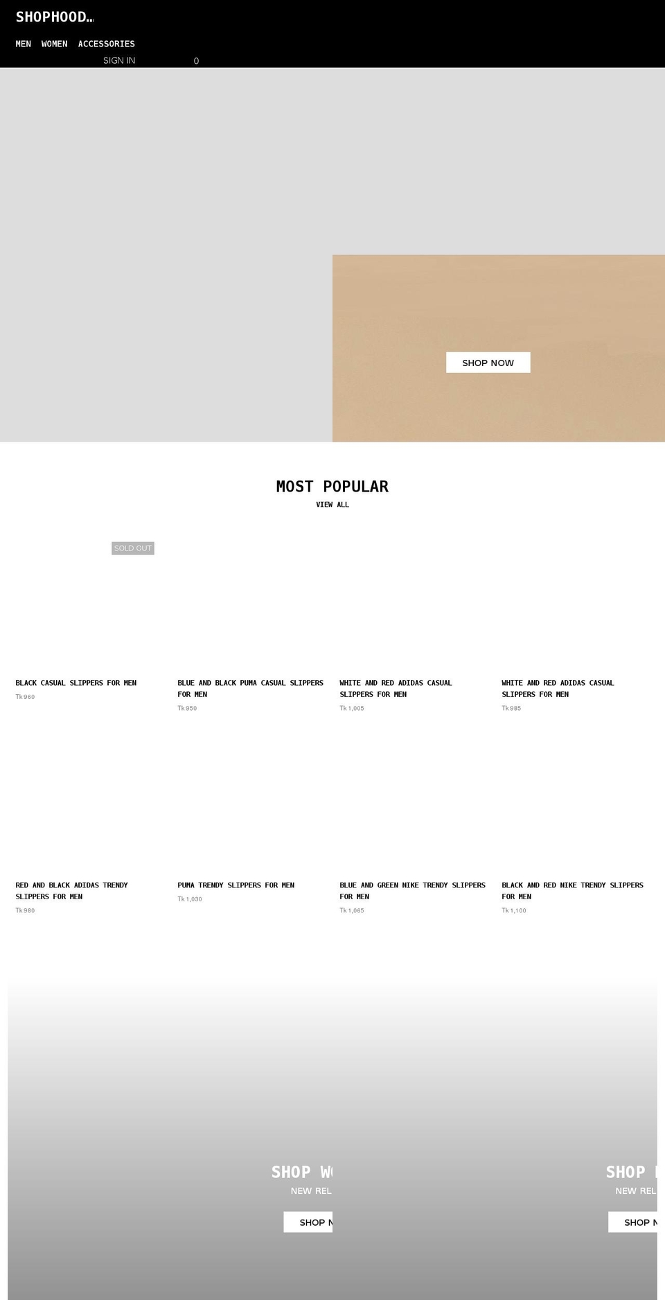 shophoods.myshopify.com shopify website screenshot