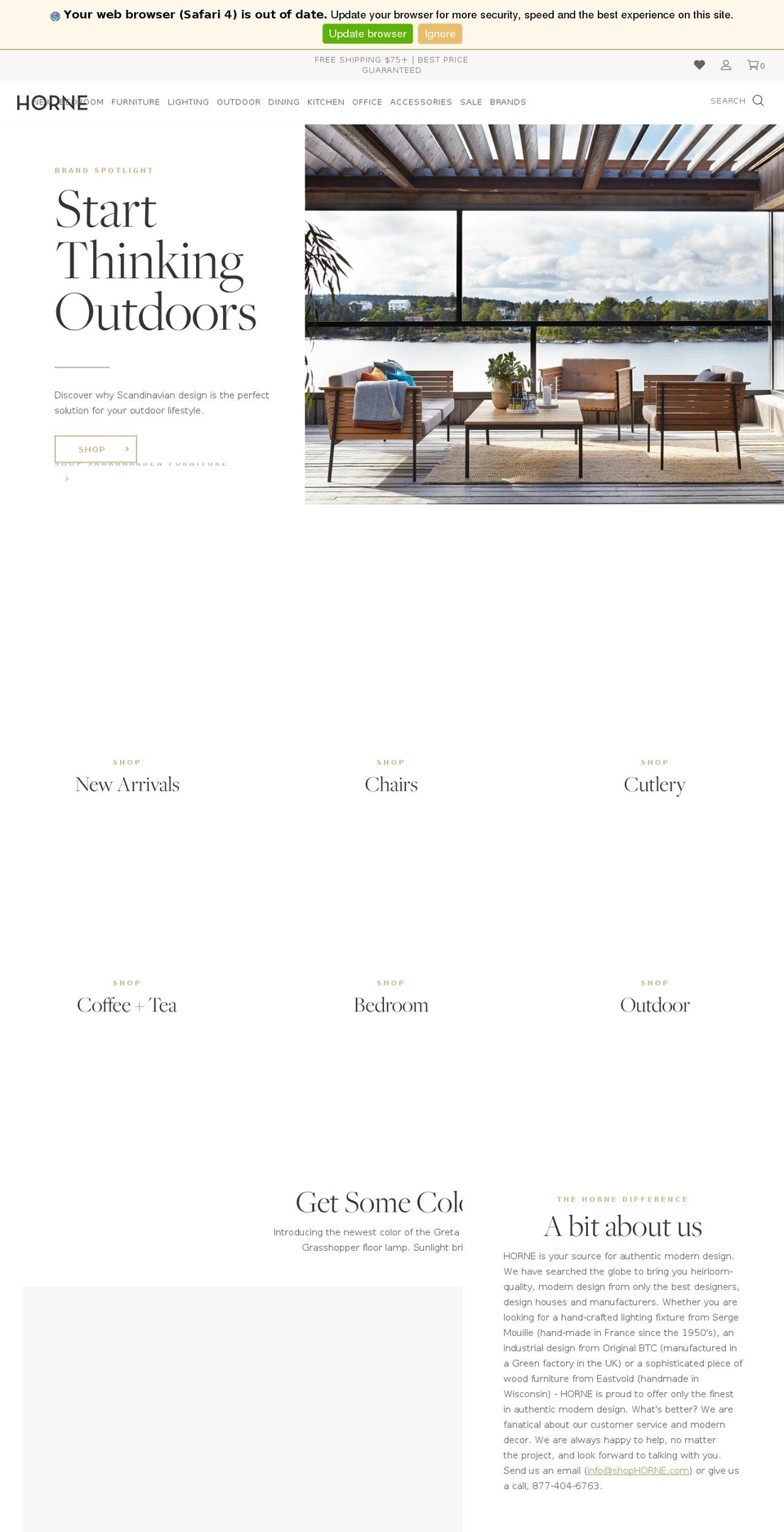 HORNE Shopify theme site example shophorne.com