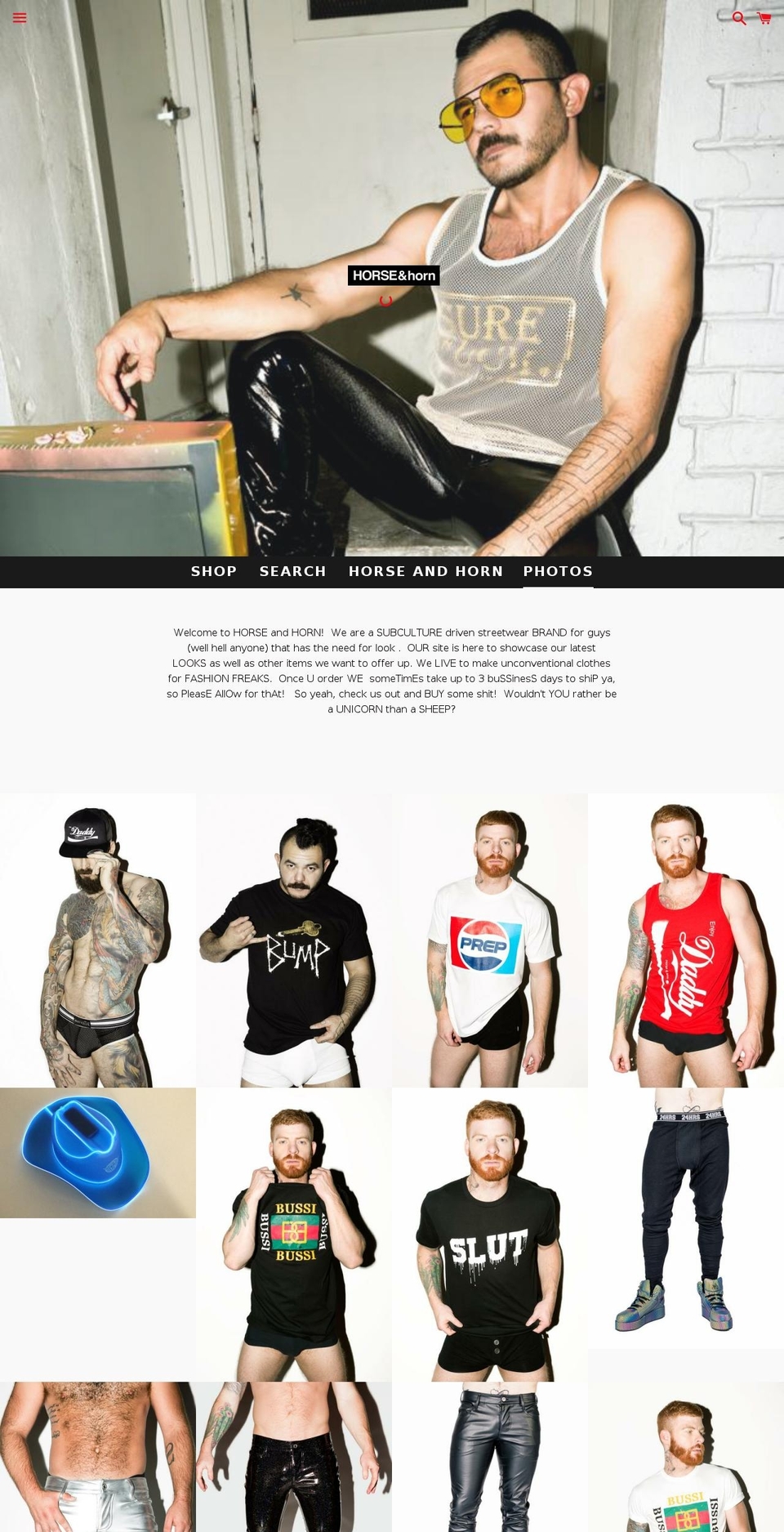 shophorseandhorn.com shopify website screenshot