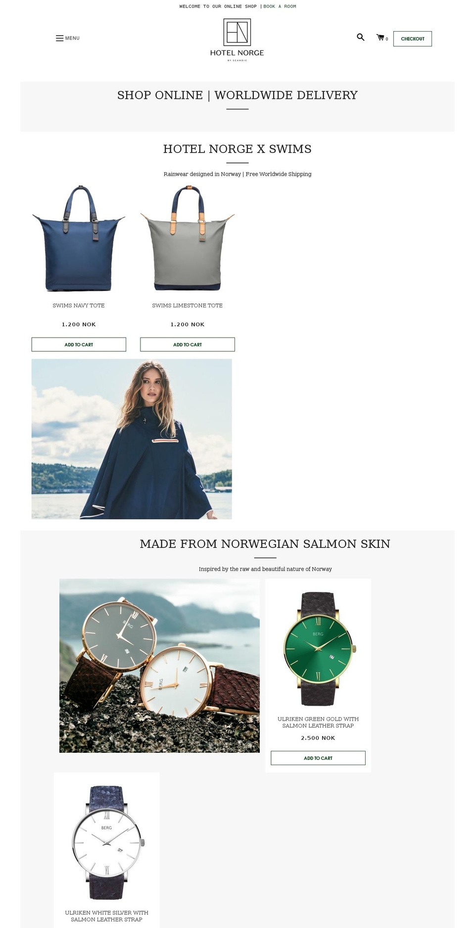 shophotelnorge.com — Shopify storefront screenshot