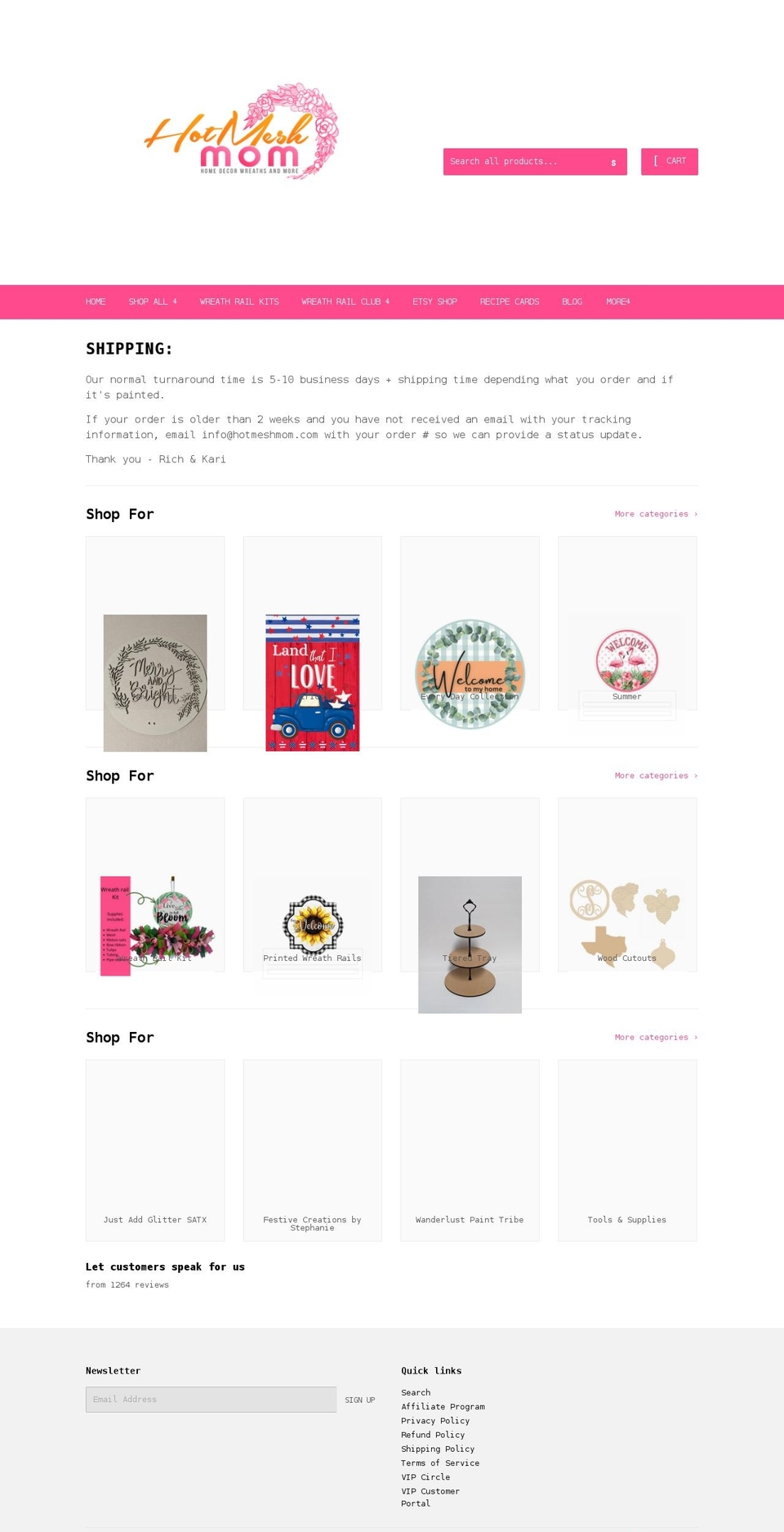 shophotmeshmom.com shopify website screenshot
