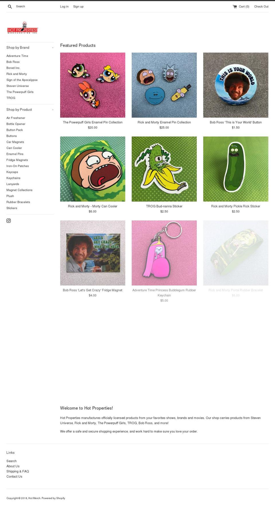 shophotproperties.com shopify website screenshot