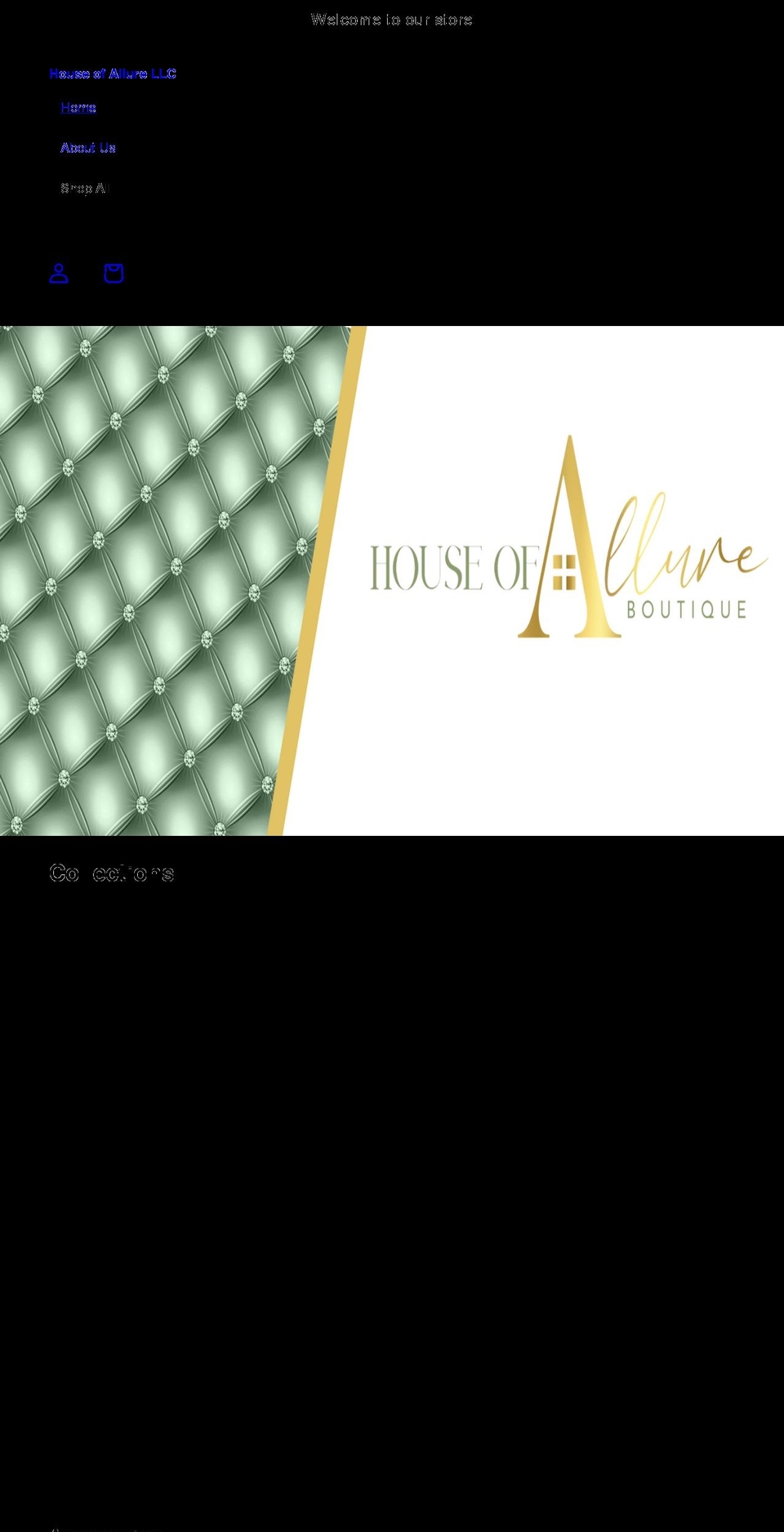 shophouseofallureboutique.com shopify website screenshot