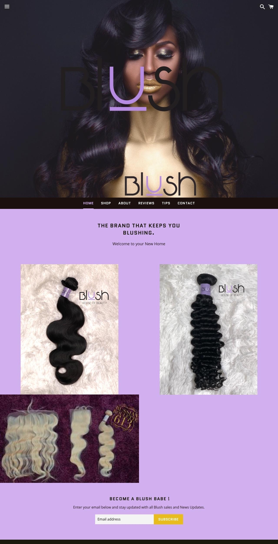shophouseofblush.com — Shopify storefront screenshot
