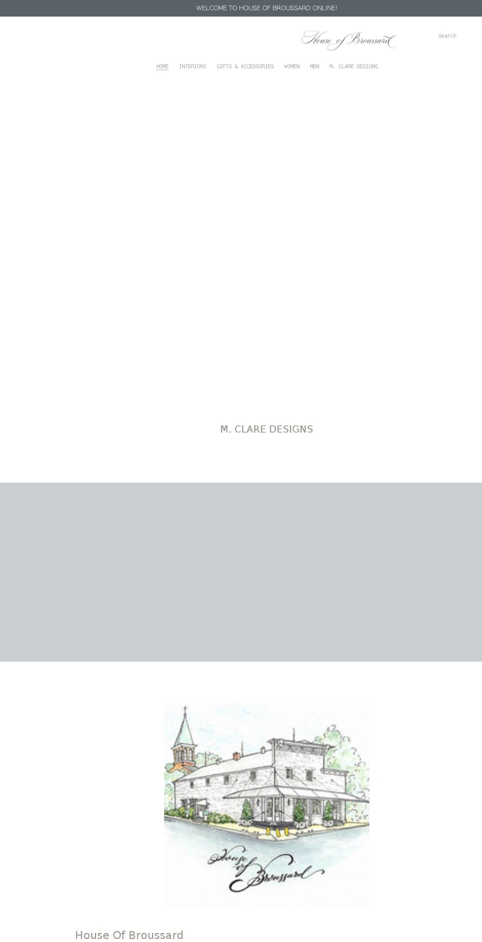 shophouseofbroussard.com shopify website screenshot