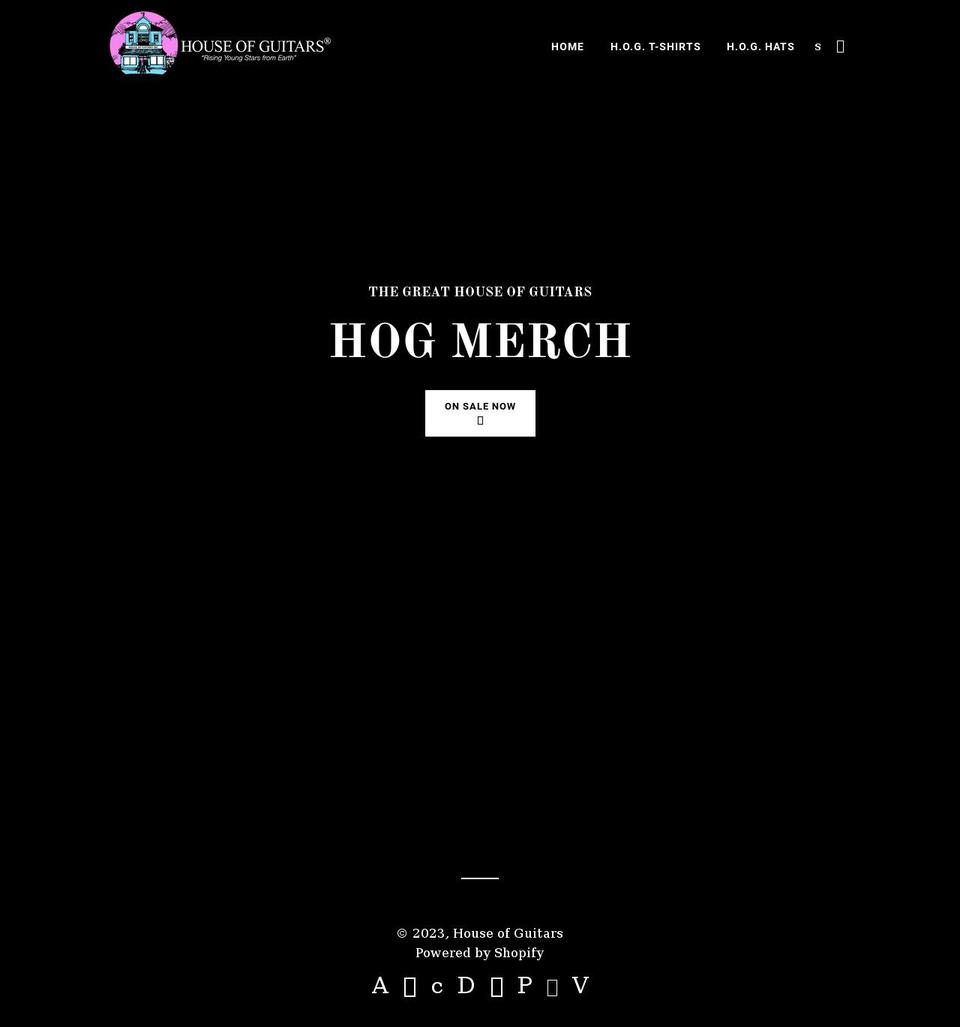 shophouseofguitars.com — Shopify storefront screenshot