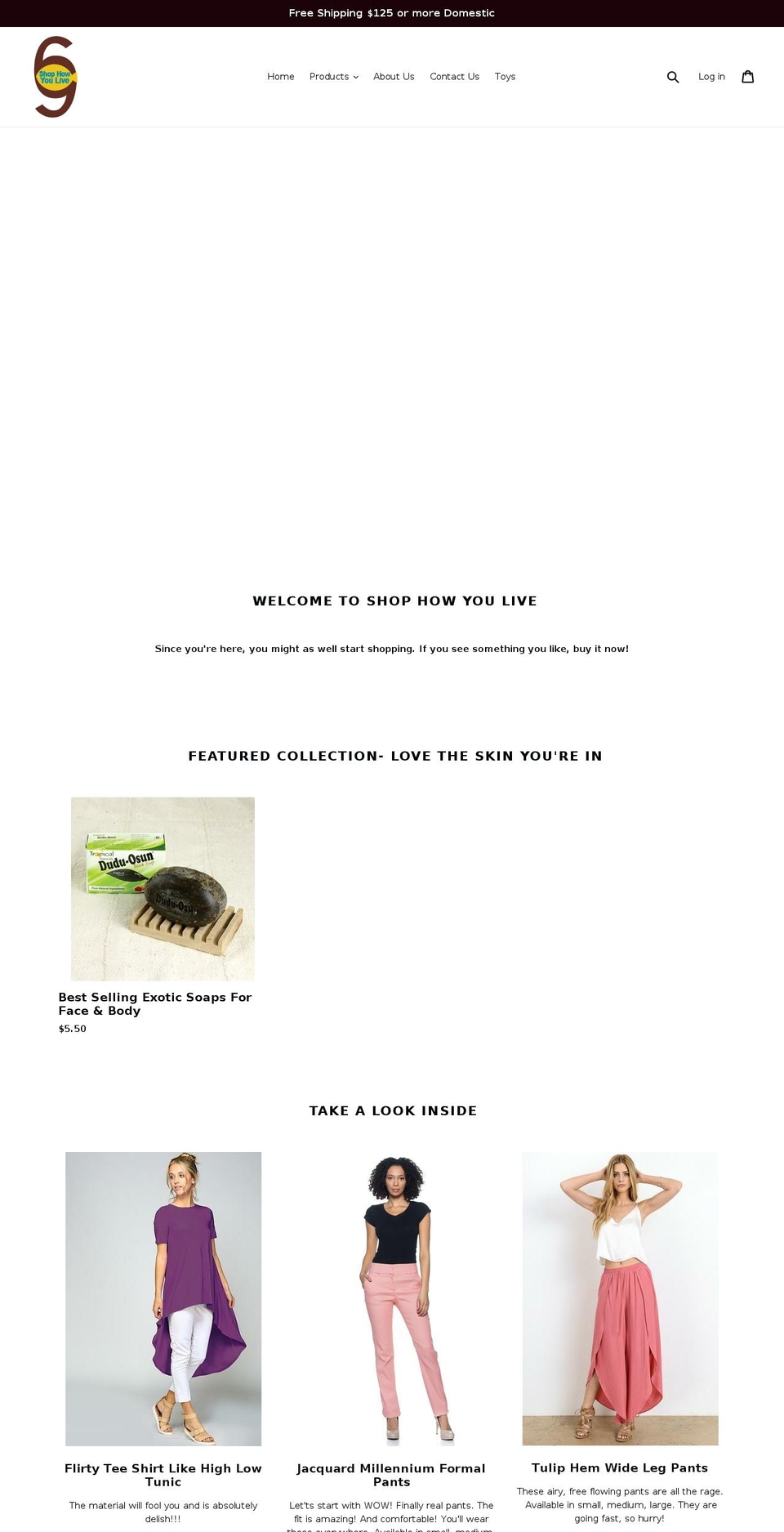 shophowyoulive.com — Shopify storefront screenshot