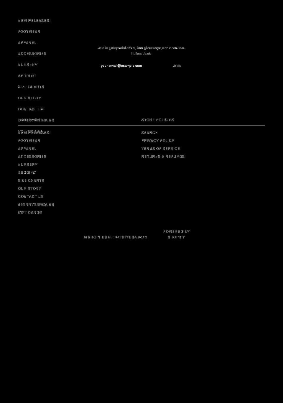 shophuckleberryusa.com shopify website screenshot