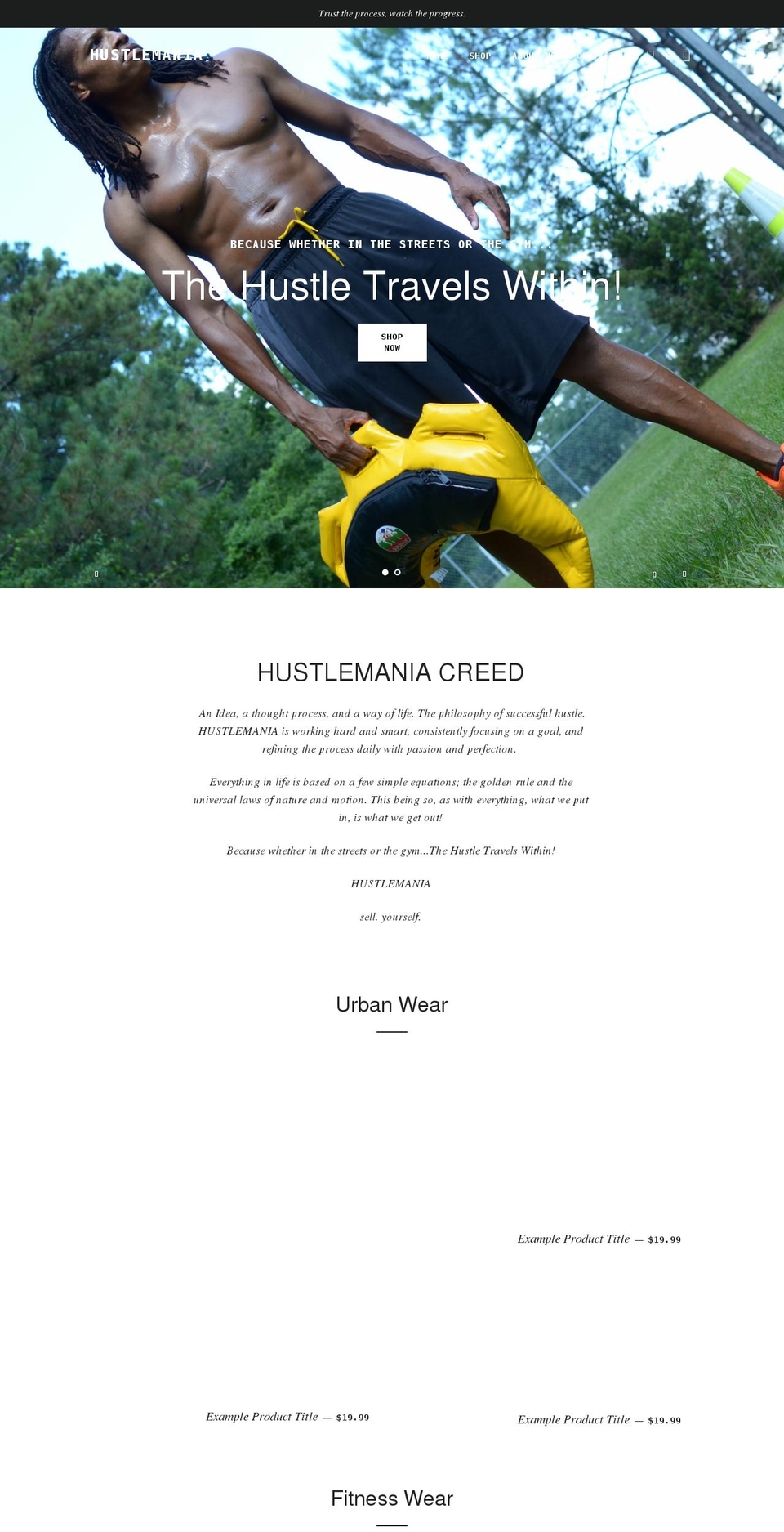 shophustlemania.com shopify website screenshot
