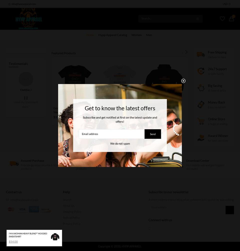 Copy of Premium Shopify theme site example shophypp.com