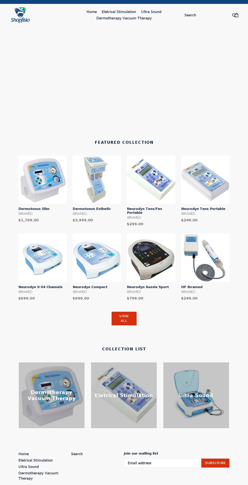 shophysio.com — Shopify storefront screenshot