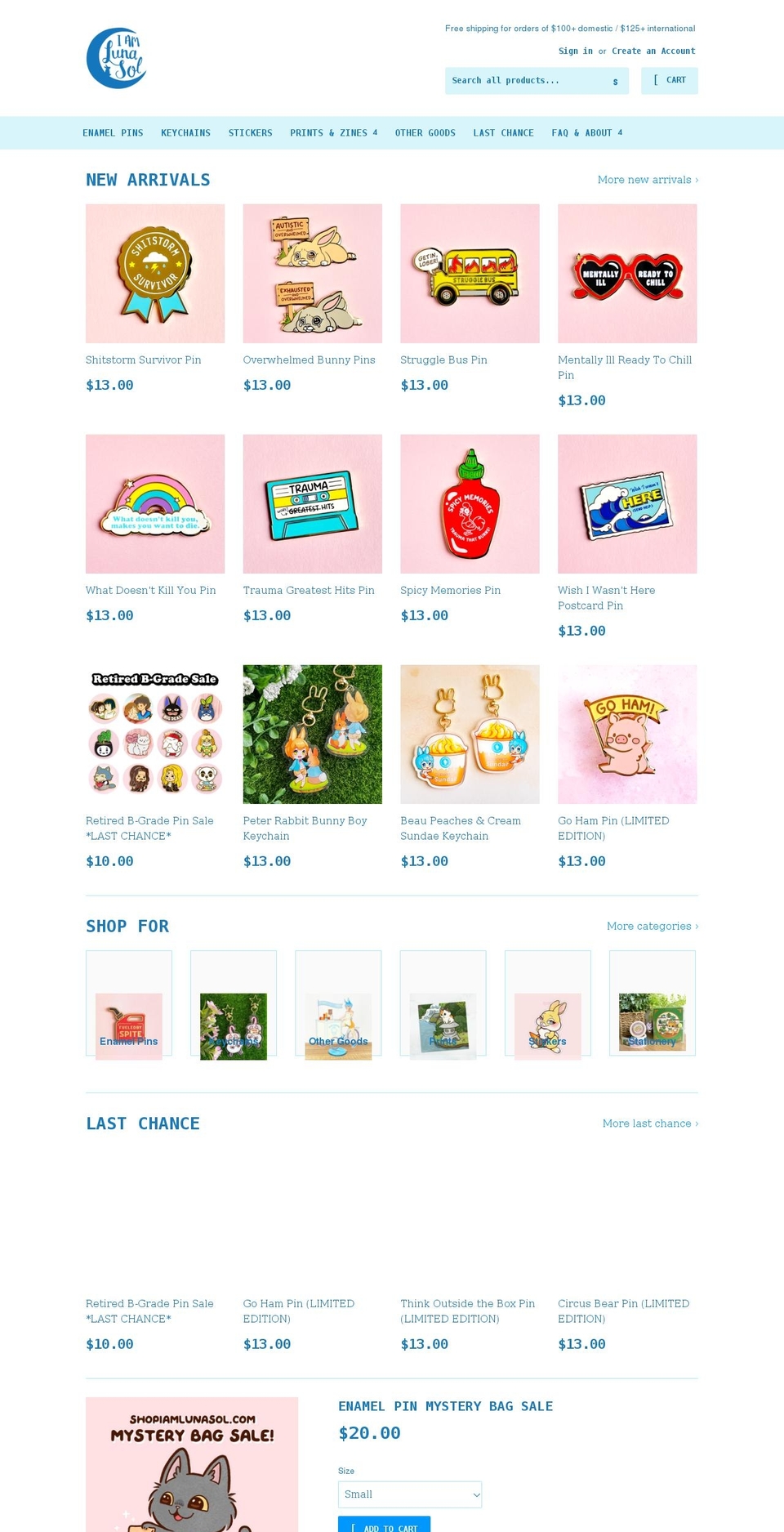 shopiamlunasol.com shopify website screenshot